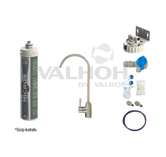Micron™ Water Filter with Active COCONUT Charcoal  AQUA03110150151 – With 1-way tap – for filtered water